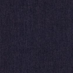 Tissu coton chambray imitation jean bleu/orangé