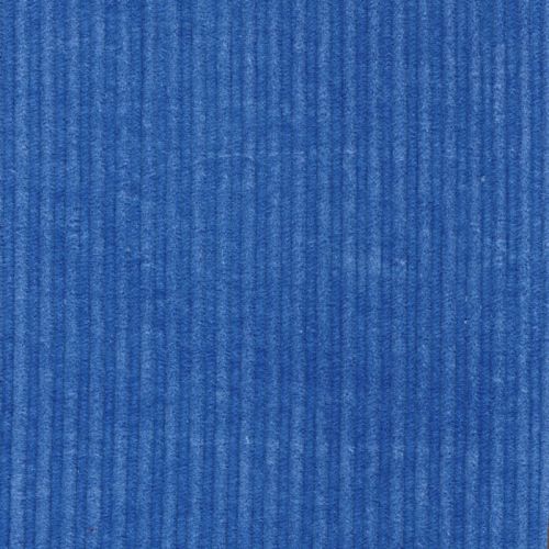 Tissu velours coton côtes larges bleu