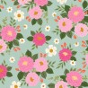 Tissu Cotton SteelGarden & Globe - Full Bloom - vert 100 % Tissu Cotton SteelGarden & Globe - Full Bloom - vert 100 %