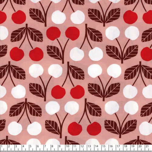 Tissu Cotton Steel Under the apple tree - Cherry 100 %cot la