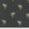Tissu jersey Palm tree gris anthracite