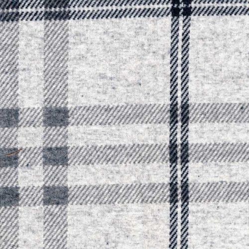 Tissu jersey milano gratté carreaux fond gris