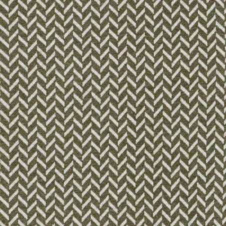 Tissu maille jacquard chevrons vert de gris/gris clair