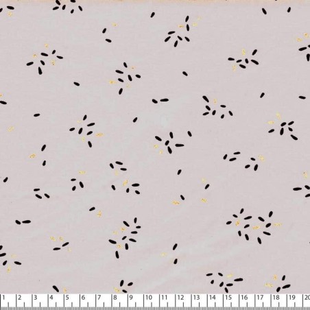 Tissu jersey Stripes glitter fond nude Poppy