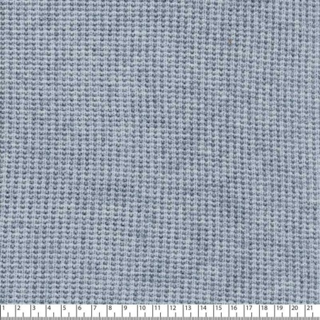 Tissu maille tricot bleu chiné 50%visc,27%polyamide,23 %Pol