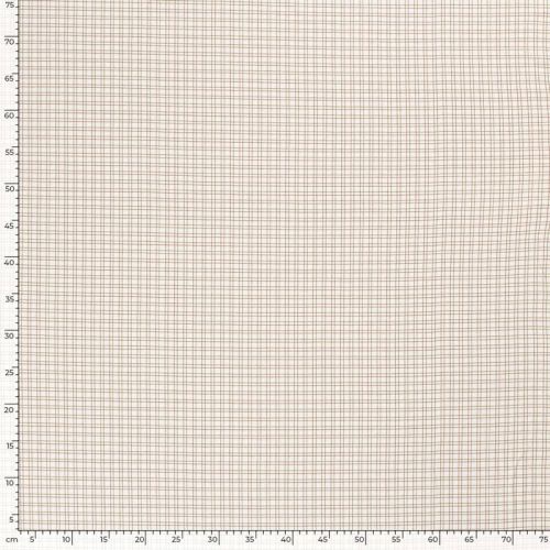 Tissu jersey carreaux fond beige