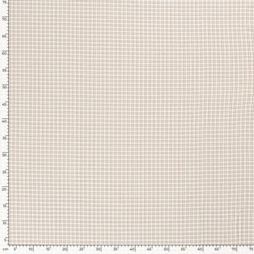 Tissu jersey carreaux fond beige