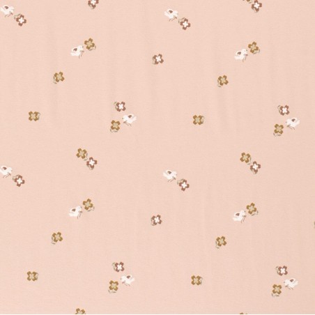 Tissu jersey oiseaux fond nude