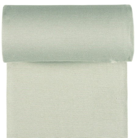 Bord côte 1X1 rayures vert sauge 