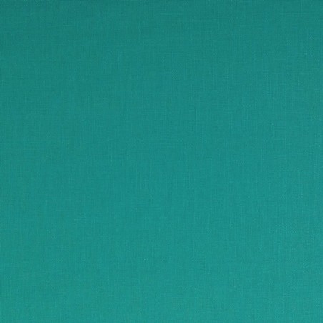 Tissu lin uni lavé bleu turquoise
