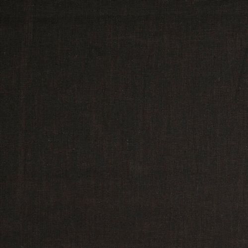 Tissu lin uni lavé noir