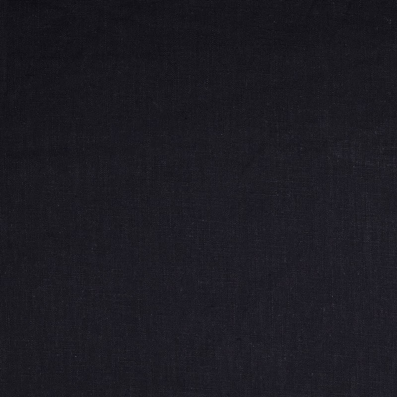Tissu lin uni lavé bleu marine foncé