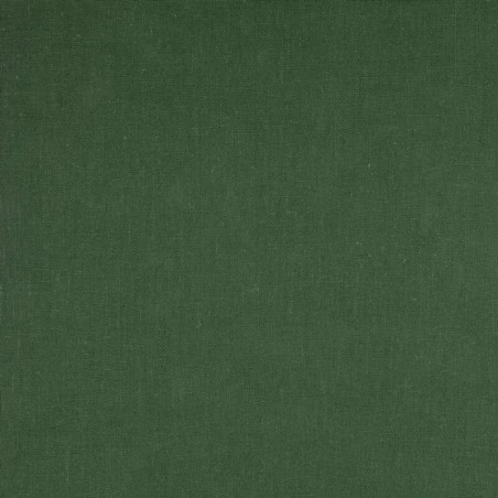 Tissu lin uni lavé vert sapin
