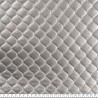 Tissu matelassé rétro métalisé argent92% PE 8% SP larg 145