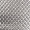 Tissu matelassé rétro métalisé argent92% PE 8% SP larg 145