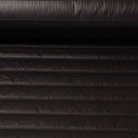 Tissu matelassé rayures noir 