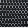 Tissu jersey quilt alvéoles noir et blanc