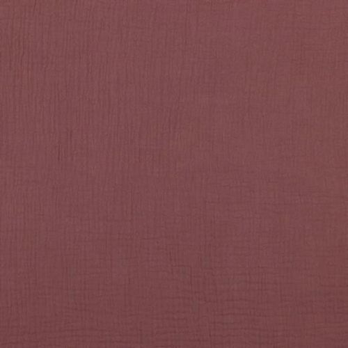 Tissu double gaze vieux rose Bio