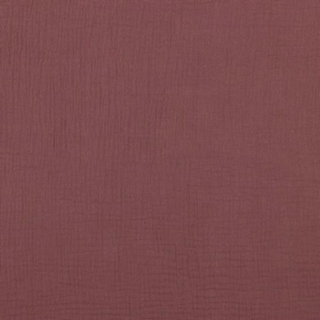 Tissu double gaze vieux rose Bio