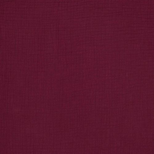 Tissu double gaze framboise écrasée Bio