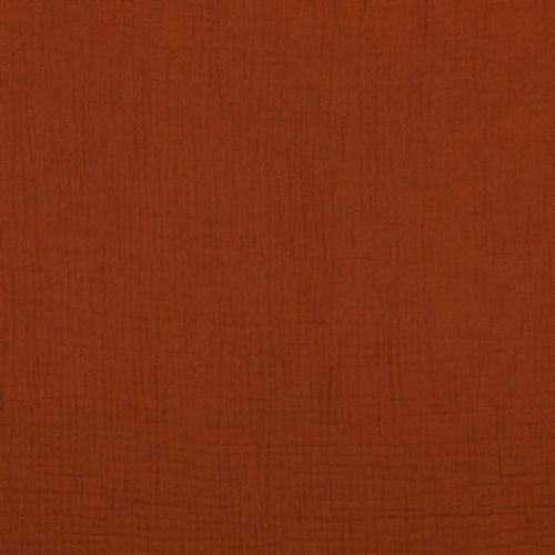 Tissu double gaze brique Bio