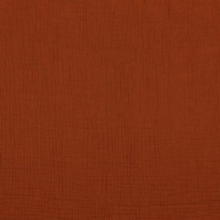 Tissu double gaze brique Bio