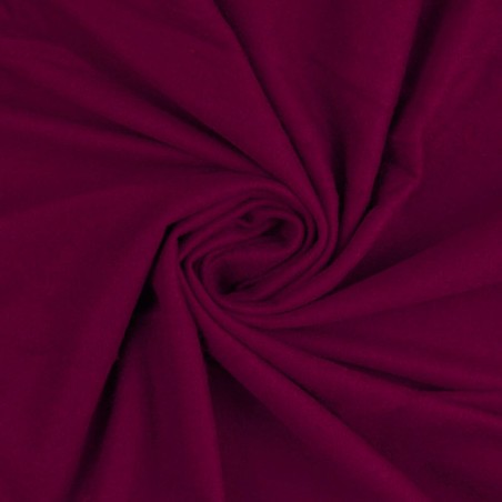 Tissu sweat fin uni violet