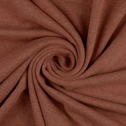 Tissu sweat minky chiné terracotta