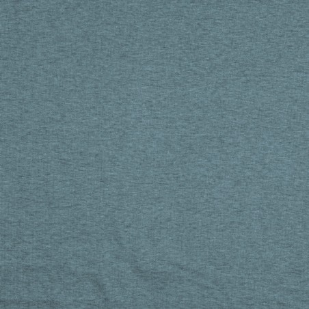 Tissu sweat minky chiné bleu canard