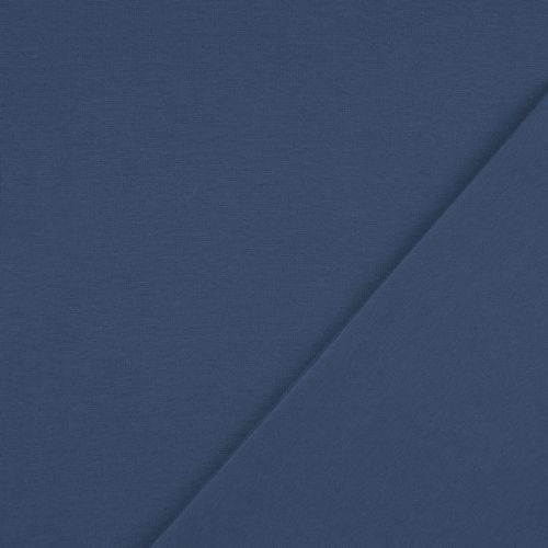 Bord côte tubulaire largeur 70 cm bleu jean