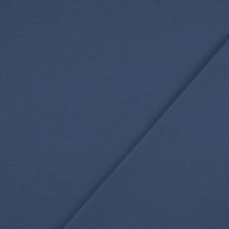 Bord côte tubulaire largeur 70 cm bleu jean