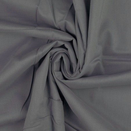 Tissu voile de coton gris moyen