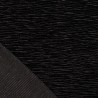 Tissu plissé chenille velours noir et lurex argent
