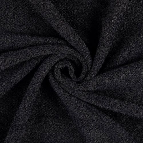 Tissu lainage chenille noir