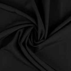 Tissu polyester stretch noir 