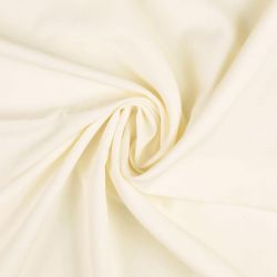 Tissu polyester stretch blanc cassé 