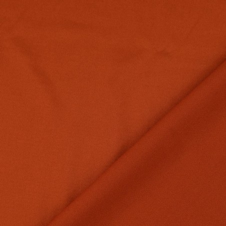 Tissu jersey twill uni terracotta
