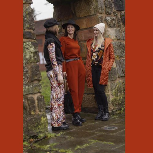 Tissu jersey twill uni terracotta