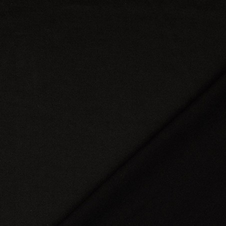 Tissu jersey twill uni noir