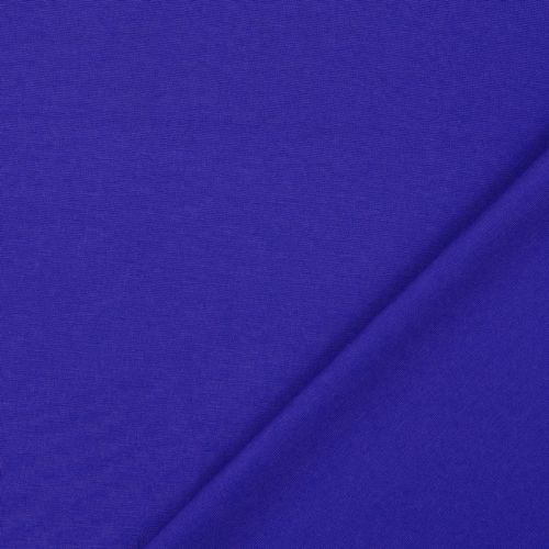 Tissu jersey punta di Roma uni bleu électrique 