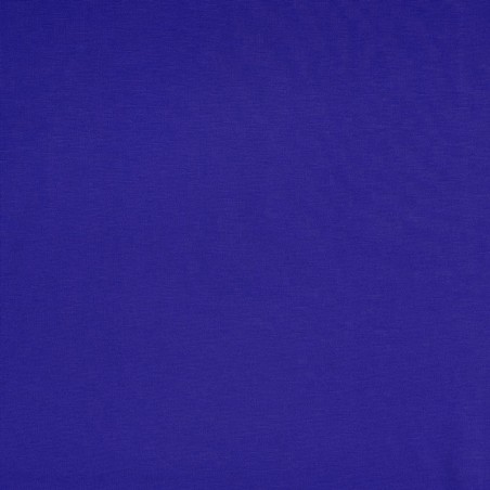 Tissu jersey punta di Roma uni bleu électrique 