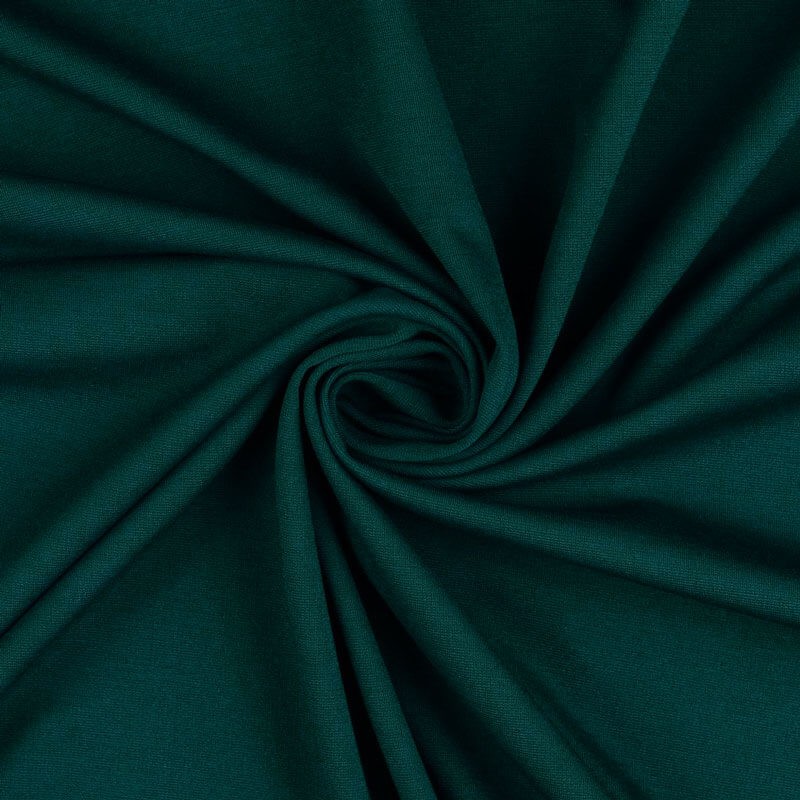 Tissu jersey punta di Roma uni vert émeraude Tissu jersey punta di Roma uni vert émeraude