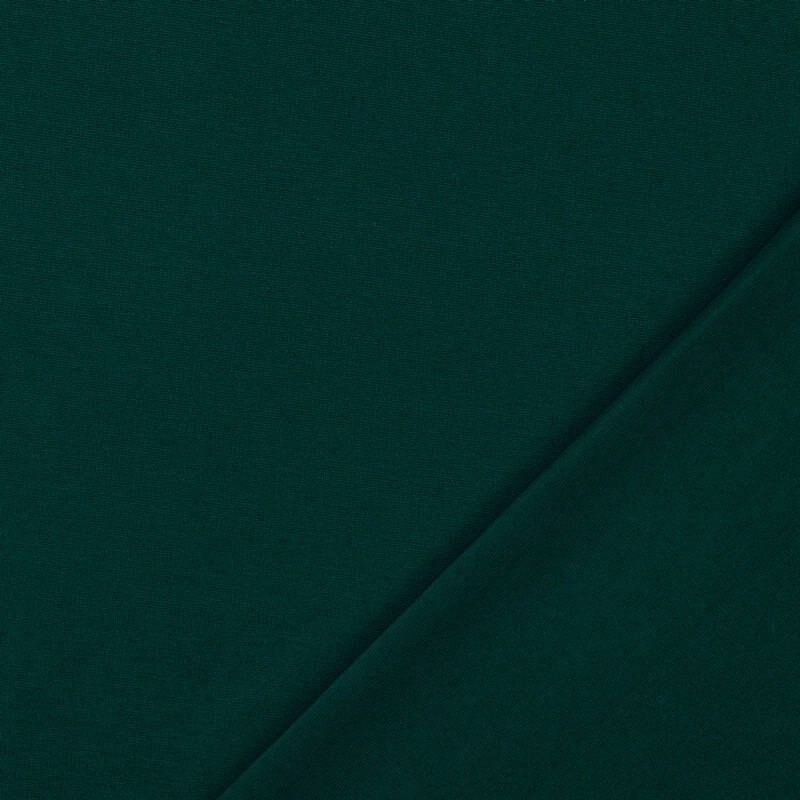 Tissu jersey punta di Roma uni vert émeraude Tissu jersey punta di Roma uni vert émeraude