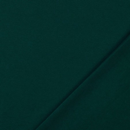 Tissu jersey punta di Roma uni vert émeraude