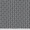 Tissu twill viscose stretch Labyrinthe noir et blanc
