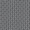 Tissu twill viscose stretch Labyrinthe noir et blanc