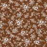 Tissu viscose petites fleurs marron