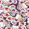 Tissu sweat fin hearts power violet  Tissu sweat fin hearts power violet