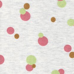 Tissu sweat pois glitter fond blanc chiné Poppy