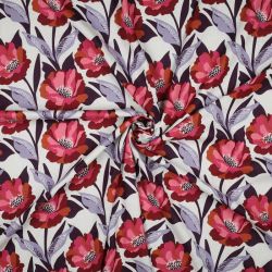 Tissu lin, viscose Carina Nerida Hansen violet/fuchsia